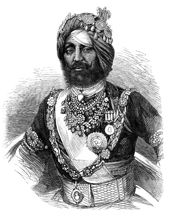 Framed Print : The Rajah of Kapoorthalla, Knight of the Order of the Star of India, 1864. Creator: Unknown Framed Print : The Rajah of Kapoorthalla, Knight of the Order of the Star of India, 1864. Creator: Unknown