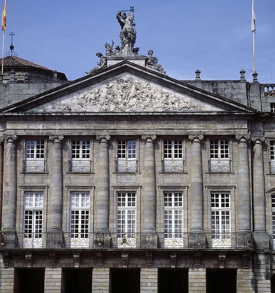 Rajoy Palace, now the Town Hall of Santiago de Compostela, built by Carlos Lemaur