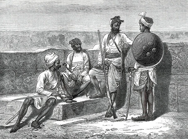 Rajpoots in their ordinary attire, 1876. Creator: Unknown