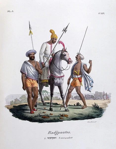 Rajputs, 1828. Artist: Marlet et Cie