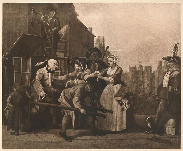 A Rakes Progress - 4: The Arrest, 1733. Artist: William Hogarth