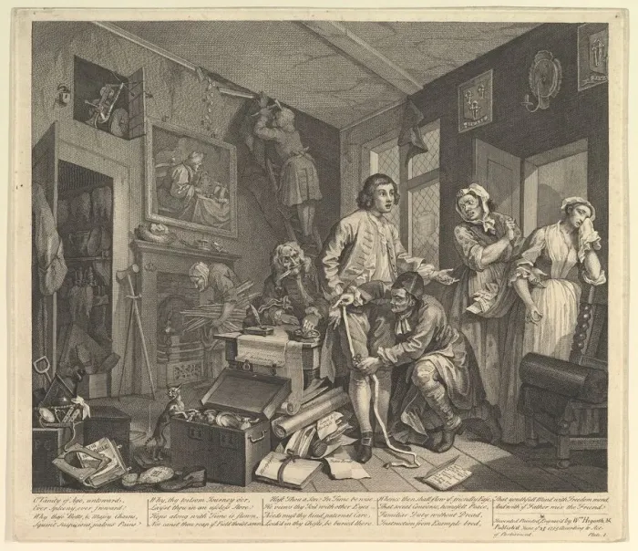 Framed Print : A Rakes Progress, Plate 1, June 25, 1735. Creator: William Hogarth Framed Print : A Rakes Progress, Plate 1, June 25, 1735. Creator: William Hogarth