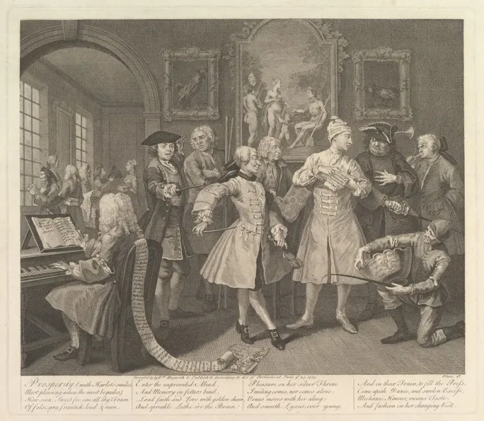 Framed Print : A Rakes Progress, Plate 2, June 25, 1735. Creator: William Hogarth Framed Print : A Rakes Progress, Plate 2, June 25, 1735. Creator: William Hogarth