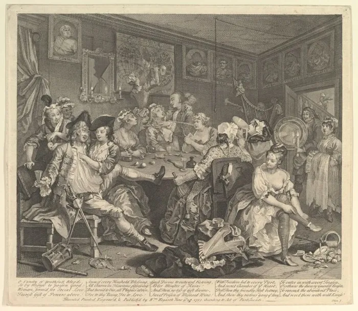 Framed Print : A Rakes Progress, Plate 3, June 25, 1735. Creator: William Hogarth Framed Print : A Rakes Progress, Plate 3, June 25, 1735. Creator: William Hogarth