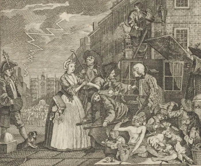 Framed Print : A Rakes Progress, Plate 4, ca. 1800. Creator: Dent Framed Print : A Rakes Progress, Plate 4, ca. 1800. Creator: Dent