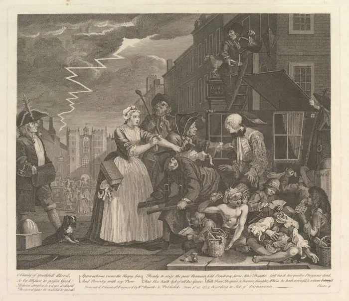 Framed Print : A Rakes Progress, Plate 4, June 25, 1735. Creator: William Hogarth Framed Print : A Rakes Progress, Plate 4, June 25, 1735. Creator: William Hogarth
