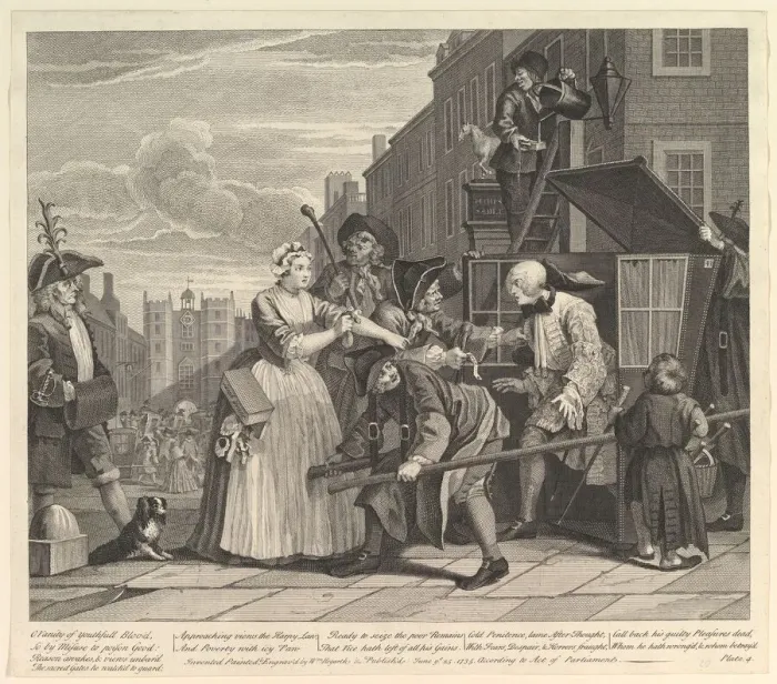 Framed Print : A Rakes Progress, Plate 4, June 25, 1735. Creator: William Hogarth Framed Print : A Rakes Progress, Plate 4, June 25, 1735. Creator: William Hogarth