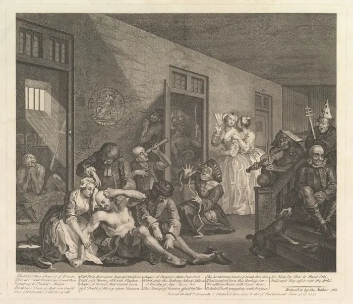 Framed Print : A Rakes Progress, Plate 8, [June 25, 1735] reissued 1763. Creator: William Hogarth