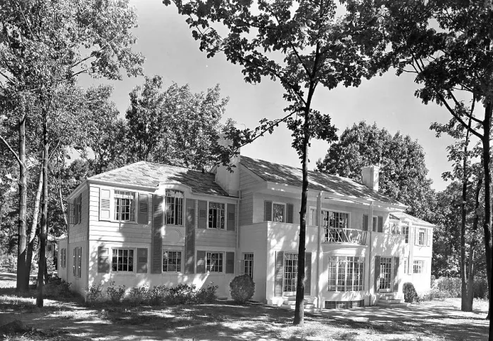 Framed Print : Ralph J. Cordiner, residence on White Oak Rd. Fairfield, Connecticut, 1939. Creator: Gottscho-Schleisner, Inc Framed Print : Ralph J. Cordiner, residence on White Oak Rd. Fairfield, Connecticut, 1939. Creator: Gottscho-Schleisner, Inc