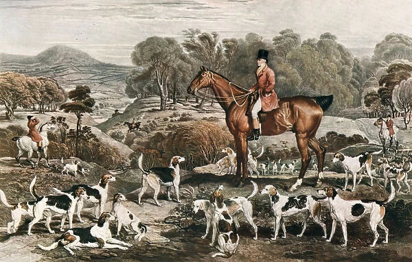 Ralph John Lambton and his Horse Undertaker and Hounds, late 18th century, (1912). Artist: Charles Turner