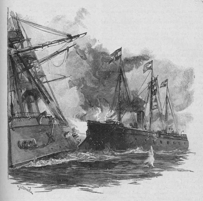 Framed Print : The Ram Crushed In Her Iron Side, 1902 Framed Print : The Ram Crushed In Her Iron Side, 1902