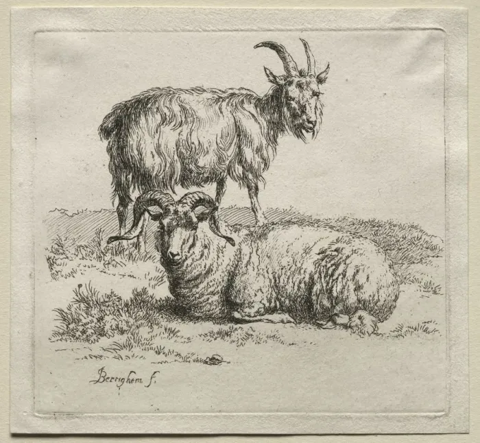 Framed Print : Ram and Goat. Creator: Nicolaes Berchem (Dutch, 1620-1683) Framed Print : Ram and Goat. Creator: Nicolaes Berchem (Dutch, 1620-1683)