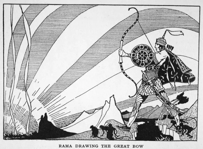 Framed Print : Rama Drawing the Great Bow, 1925 Framed Print : Rama Drawing the Great Bow, 1925