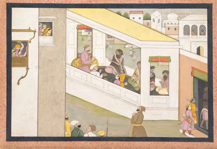 Framed Print : Rama and Lakshmana as Boys Assist the Sage Vishvamitra... ca. 1780. Creator: Workshop Framed Print : Rama and Lakshmana as Boys Assist the Sage Vishvamitra... ca. 1780. Creator: Workshop