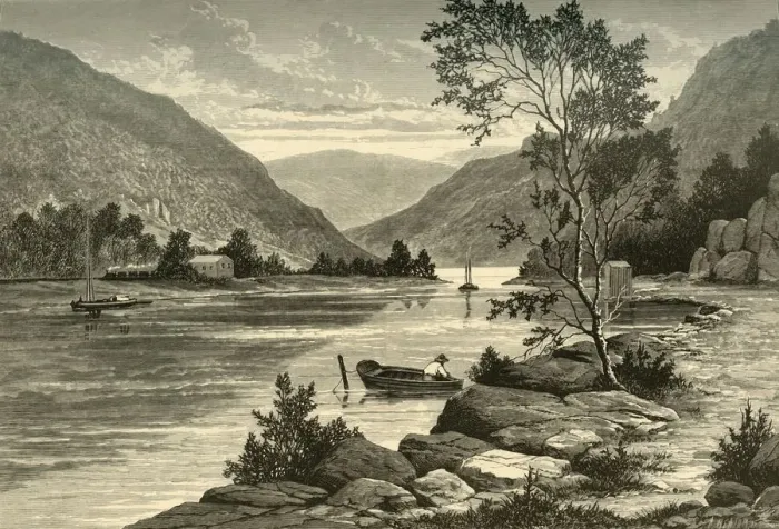 Framed Print : Ramapo River, 1874. Creator: A. Measom Framed Print : Ramapo River, 1874. Creator: A. Measom