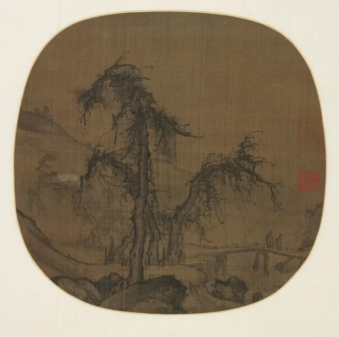 Framed Print : Ramblers over a Winding Stream, before 1330. Creator: Luo Zhichuan (Chinese, active 1280s-1320s) Framed Print : Ramblers over a Winding Stream, before 1330. Creator: Luo Zhichuan (Chinese, active 1280s-1320s)
