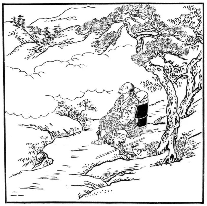 Framed Print : The Rambles of Motonobu, 18th century (1886). Artist: Witherby & Co Framed Print : The Rambles of Motonobu, 18th century (1886). Artist: Witherby & Co