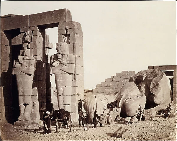 The Rameseum of El-Kurneh, Thebes, 1857. Creator: Francis Frith