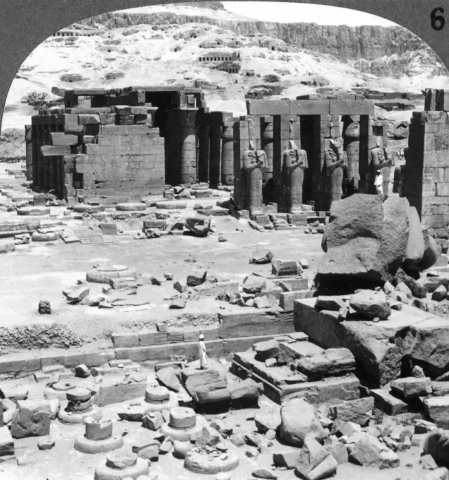 Framed Print : The Ramesseum, the temple of Ramses II, at Thebes, Egypt, 1905. Artist: Underwood & Underwood Framed Print : The Ramesseum, the temple of Ramses II, at Thebes, Egypt, 1905. Artist: Underwood & Underwood