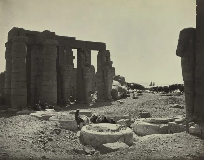 Framed Print : The Ramesseum, Thebes, 1869. Creator: Adolphe Braun (French, 1812-1877) Framed Print : The Ramesseum, Thebes, 1869. Creator: Adolphe Braun (French, 1812-1877)
