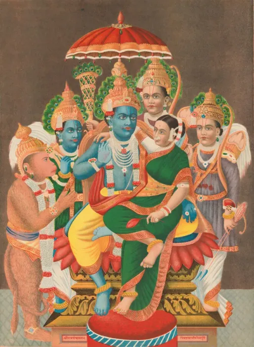Framed Print : Rampanchayatam (Rams assembly), 1878 (?). Creator: Unknown Framed Print : Rampanchayatam (Rams assembly), 1878 (?). Creator: Unknown