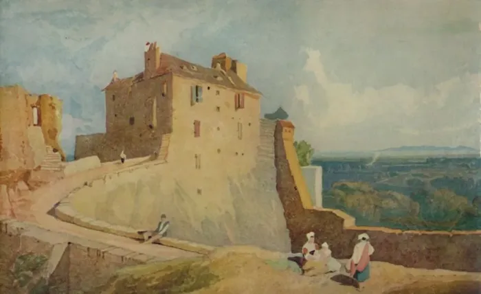 Framed Print : On the Rampart, Domfont, France, 1923. Artist: John Sell Cotman Framed Print : On the Rampart, Domfont, France, 1923. Artist: John Sell Cotman