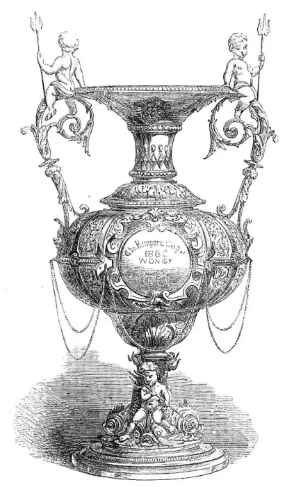 Framed Print : Rampoor Prize Cup of the Northern India Rifle Association, won by Mr. R. G. Currie... 1864. Creator: Unknown Framed Print : Rampoor Prize Cup of the Northern India Rifle Association, won by Mr. R. G. Currie... 1864. Creator: Unknown