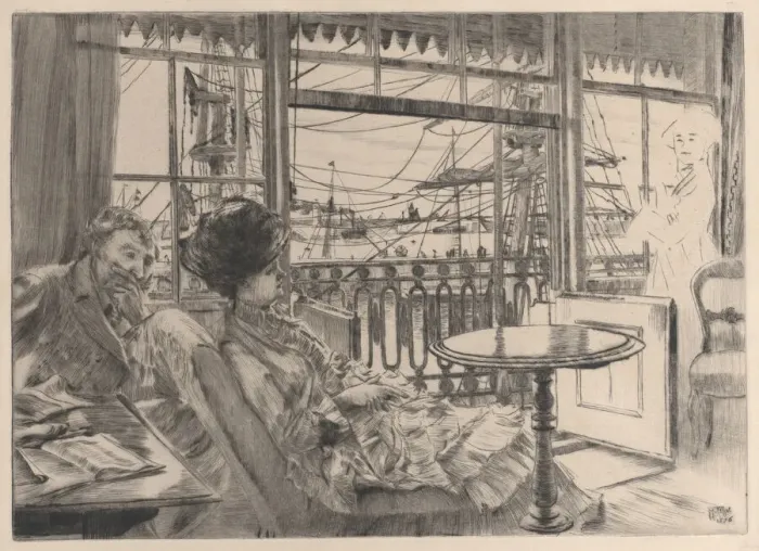 Framed Print : Ramsgate, 1876. Creator: James Tissot Framed Print : Ramsgate, 1876. Creator: James Tissot