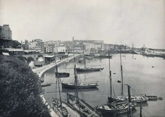 Framed Print : Ramsgate - The Harbour, 1895 Framed Print : Ramsgate - The Harbour, 1895