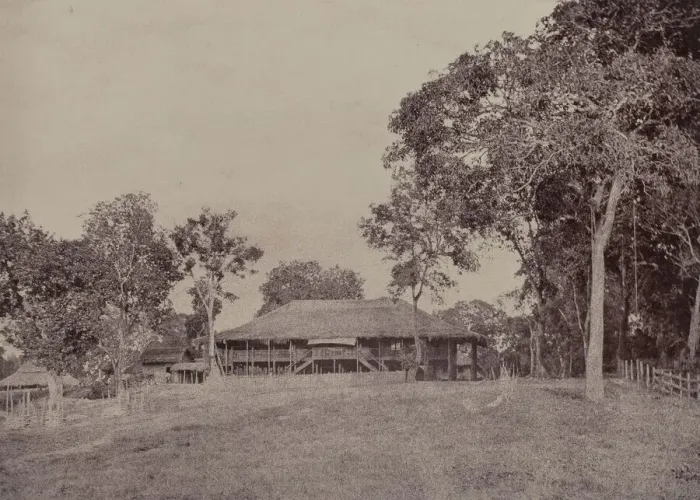 Framed Print : Rangoon: Mission House at Kemindine, November 1855. Creator: Captain Linnaeus Tripe Framed Print : Rangoon: Mission House at Kemindine, November 1855. Creator: Captain Linnaeus Tripe