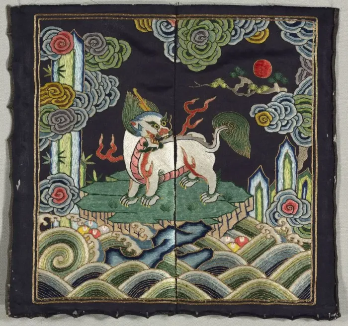 Framed Print : Rank Badge (buzi), 1736-95. Creator: Unknown Framed Print : Rank Badge (buzi), 1736-95. Creator: Unknown