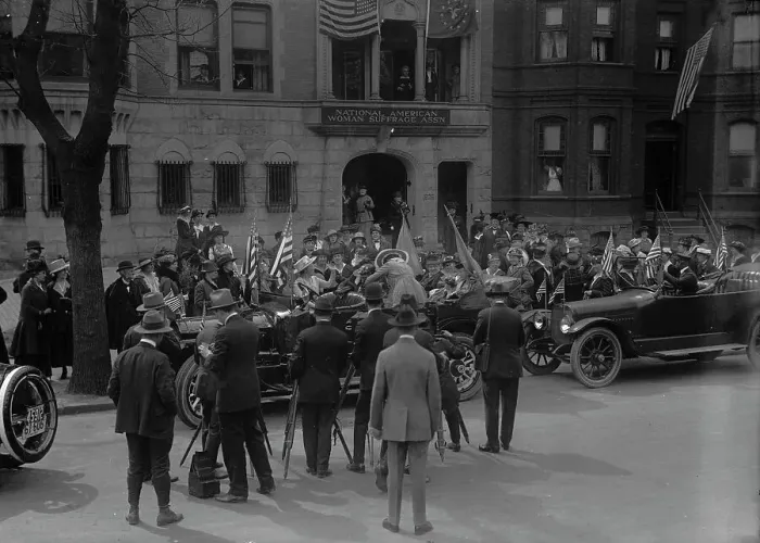 Framed Print : Rankin, Jeanette I.E. Jeannette, Rep. from Montana, 1917-1919 in Car Surrounded By Suffragettes, 1917 Creator: Harris & Ewing. Rankin, Jeanette I.E. Jeannette, Rep Framed Print : Rankin, Jeanette I.E. Jeannette, Rep. from Montana, 1917-1919 in Car Surrounded By Suffragettes, 1917 Creator: Harris & Ewing. Rankin, Jeanette I.E. Jeannette, Rep