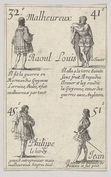 Raoul...  /  Louis le Jeune... from Game of the Kings of France (Jeu des Rois de France