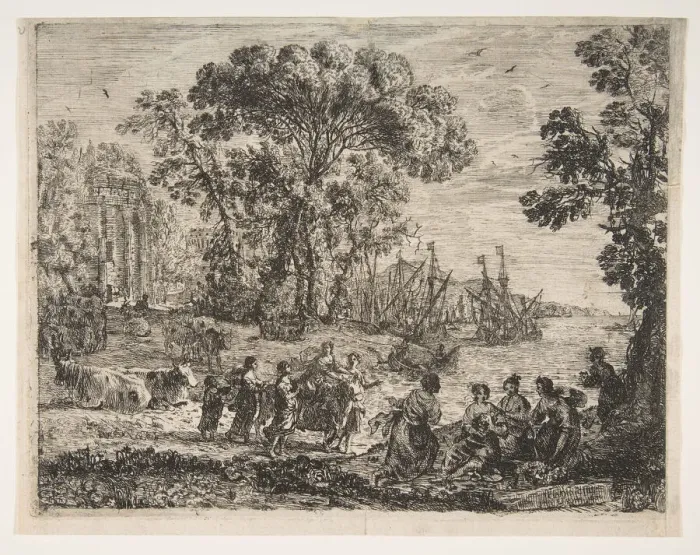 Framed Print : The Rape of Europa, 1634. Creator: Claude Lorrain