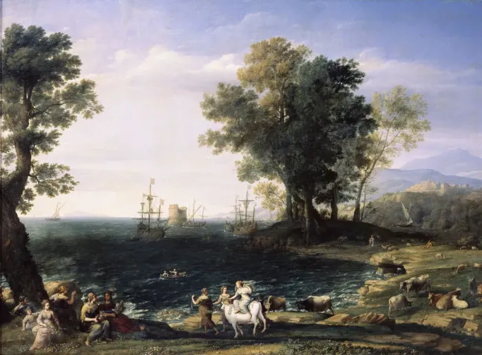 Framed Print : Rape of Europa, 1655. Artist: Claude Lorrain