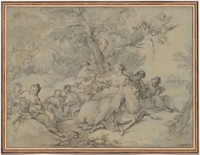Framed Print : Rape of Europa, 1731. Creator: Charles Joseph Natoire (French, 1700-1777) Framed Print : Rape of Europa, 1731. Creator: Charles Joseph Natoire (French, 1700-1777)