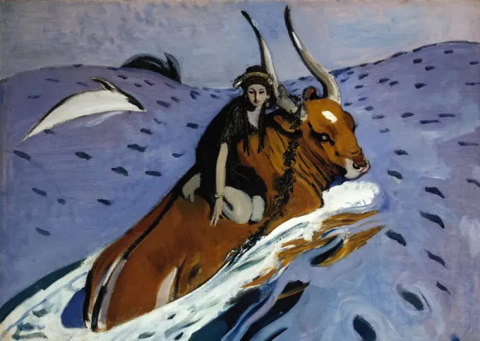 Framed Print : The Rape of Europa, 1910. Artist: Serov, Valentin Alexandrovich (1865-1911) Framed Print : The Rape of Europa, 1910. Artist: Serov, Valentin Alexandrovich (1865-1911)