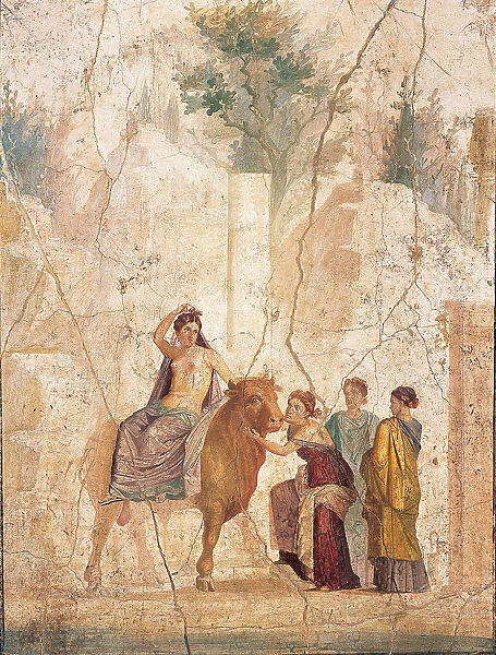 The Rape of Europa, 1st H. 1st cen. AD. Creator: Roman-Pompeian wall painting