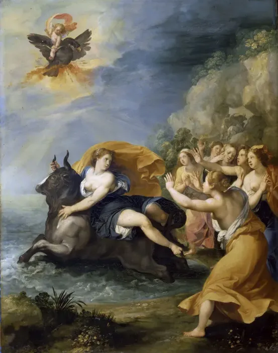 Framed Print : The Rape of Europa, ca 1604. Creator: Cesari, Giuseppe (1568-1640) Framed Print : The Rape of Europa, ca 1604. Creator: Cesari, Giuseppe (1568-1640)
