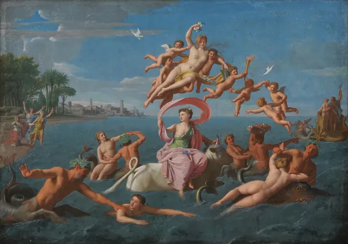 Framed Print : The Rape of Europe, 1659-1717. Creators: Nicolas Colombel, Francesco Albani Framed Print : The Rape of Europe, 1659-1717. Creators: Nicolas Colombel, Francesco Albani
