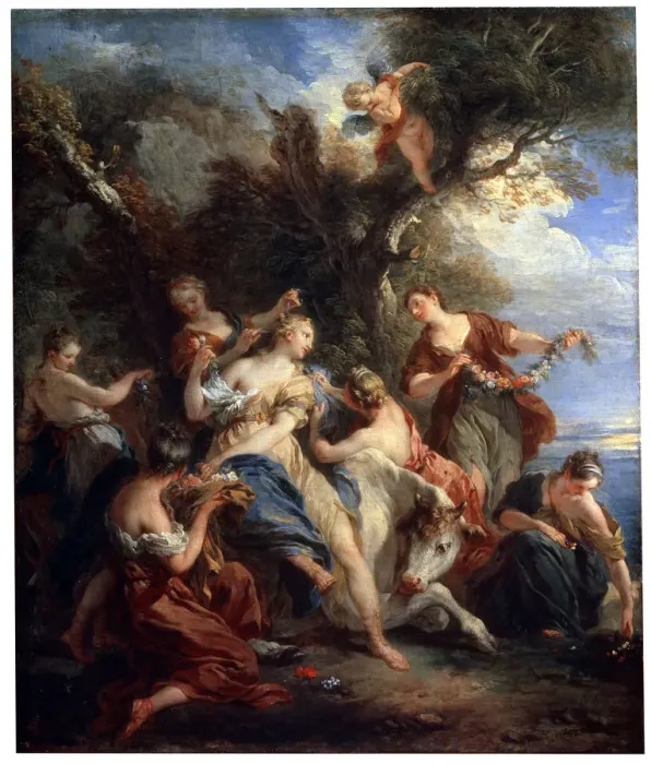 Framed Print : The Rape of Europe, c1725. Artist: Francois Lemoyne Framed Print : The Rape of Europe, c1725. Artist: Francois Lemoyne