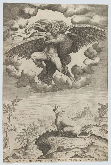 Framed Print : The Rape of Ganymede, 1542-60. Creator: Anon Framed Print : The Rape of Ganymede, 1542-60. Creator: Anon