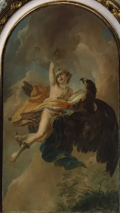 Framed Print : The Rape of Ganymede, 1760s. Artist: Torelli, Stefano (1712-1784) Framed Print : The Rape of Ganymede, 1760s. Artist: Torelli, Stefano (1712-1784)