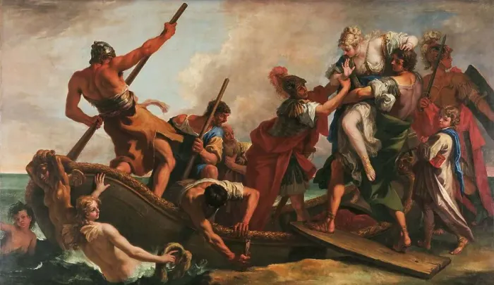 Framed Print : The Rape of Helen, First half of the 18th cent.. Creator: Ricci, Sebastiano (1659-1734) Framed Print : The Rape of Helen, First half of the 18th cent.. Creator: Ricci, Sebastiano (1659-1734)
