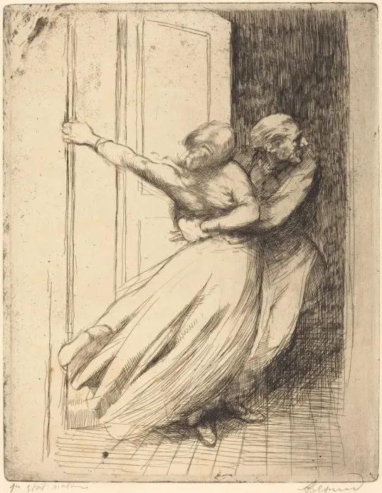 Framed Print : The Rape (Le Viol), c. 1886. Creator: Paul Albert Besnard Framed Print : The Rape (Le Viol), c. 1886. Creator: Paul Albert Besnard