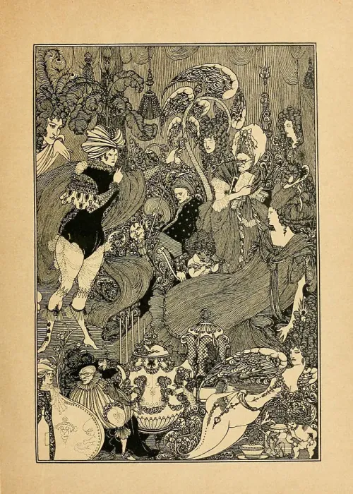 Framed Print : The Rape of the Lock. Illustration for The Cave of Spleen by Alexander Pope. Artist: Beardsley, Aubrey (1872?1898) Framed Print : The Rape of the Lock. Illustration for The Cave of Spleen by Alexander Pope. Artist: Beardsley, Aubrey (1872?1898)