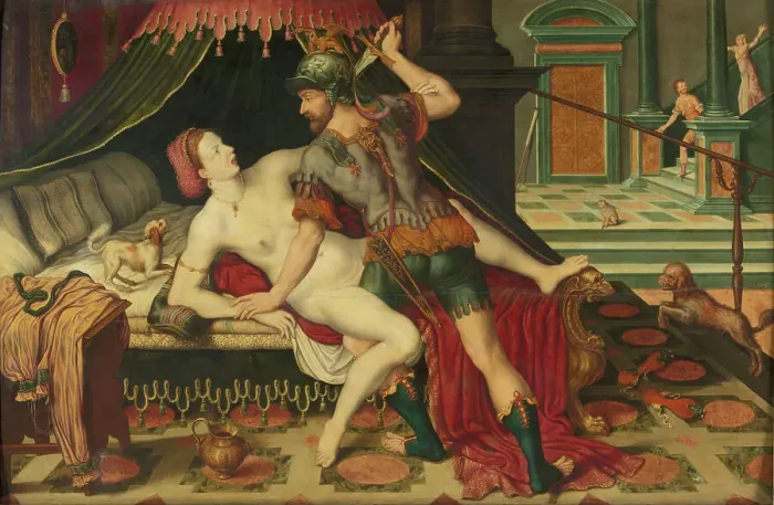 Framed Print : Rape of Lucretia, c.1575. Creator: Anon Framed Print : Rape of Lucretia, c.1575. Creator: Anon