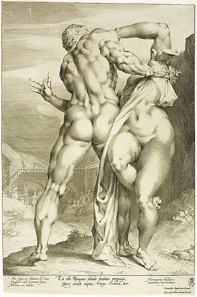 The Rape of a Sabine Woman, View from Behind, c.1598. Creator: Jan Muller