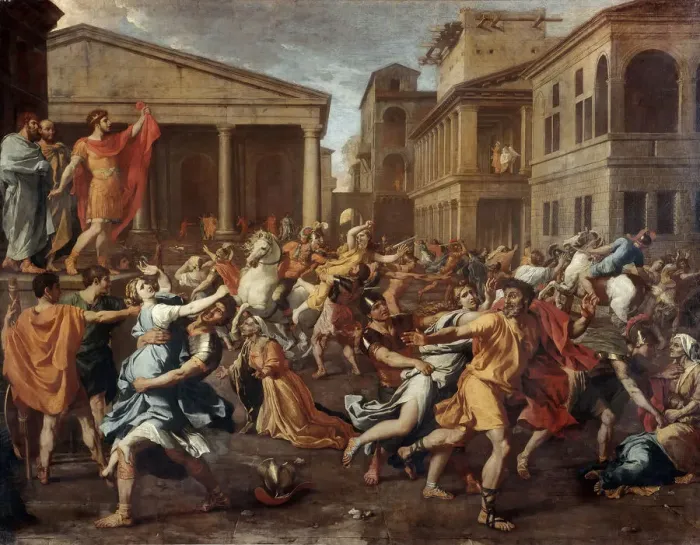 Framed Print : The Rape of the Sabine women. Artist: Poussin, Nicolas (1594-1665) Framed Print : The Rape of the Sabine women. Artist: Poussin, Nicolas (1594-1665)