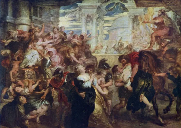 Framed Print : The Rape of the Sabine Women, c1635-1640, (1912). Artist: Peter Paul Rubens Framed Print : The Rape of the Sabine Women, c1635-1640, (1912). Artist: Peter Paul Rubens